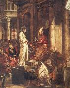 TINTORETTO, Jacopo Christ before Pilate France oil painting artist